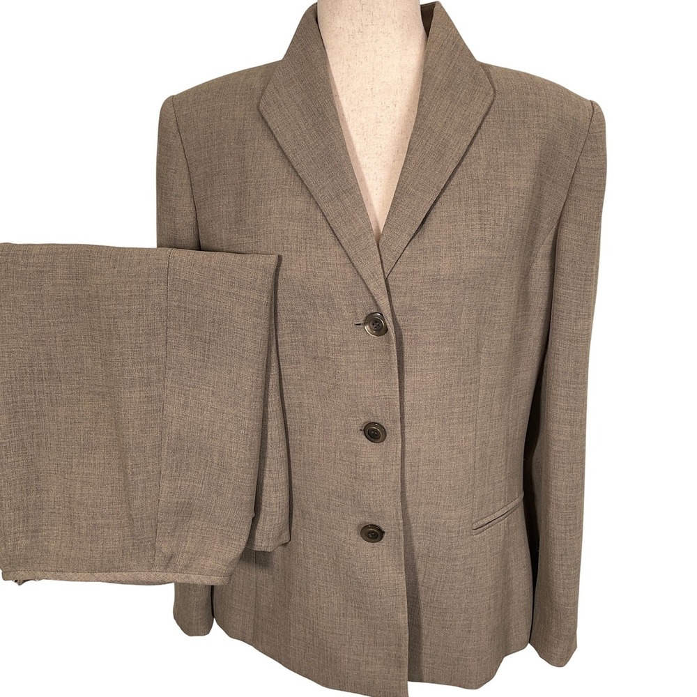 Le Suit Womens Skirt Set Women 14 Sage Green Career Classic Full Neutral